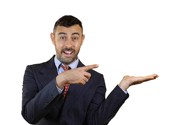 istock enthusiastic man pointing to his empty palm 477884931