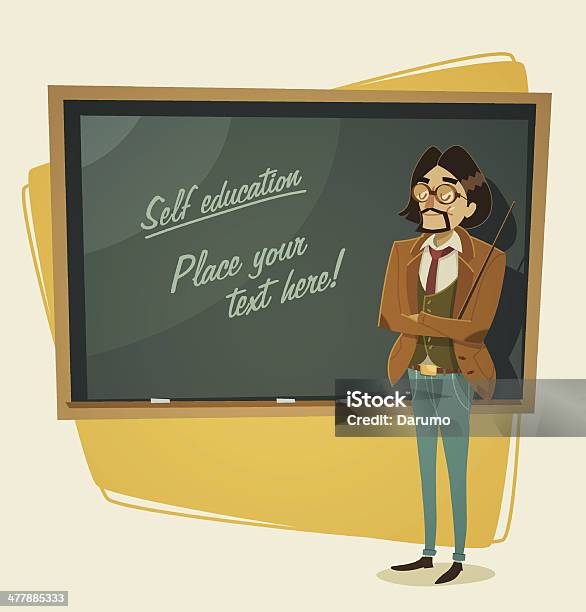 Teacher Character Vector Illustration Stock Illustration - Download Image Now - Classroom, Lecture Hall, Men