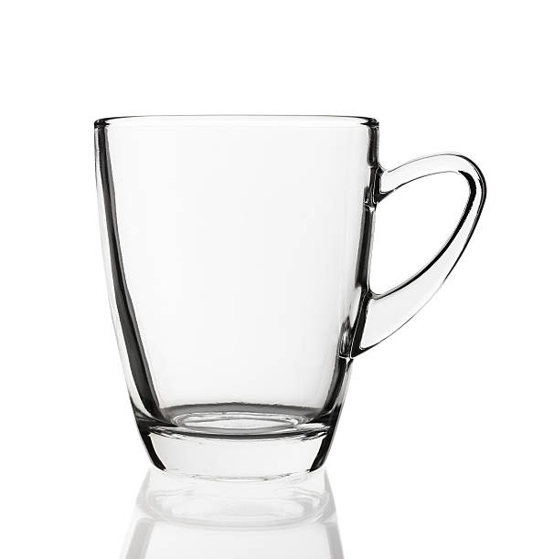Empty glass cup stock photo
