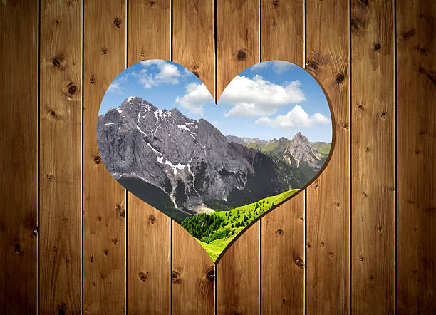 istock Wooden door with heart 477886361
