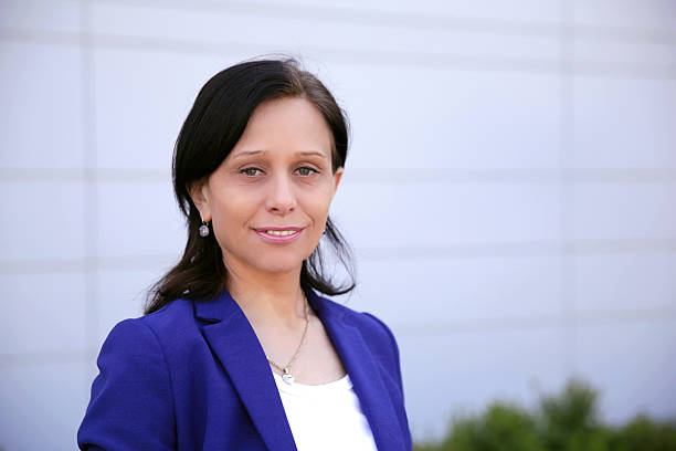 istock Mature woman in blue jacket. Portrait. 477886394