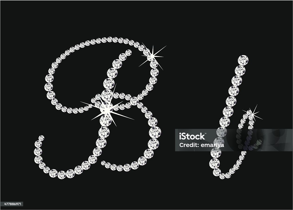 ダイヤモンドアルファベット文字を「B 」 - アルファベットのロイヤリティフリーベクトルアート