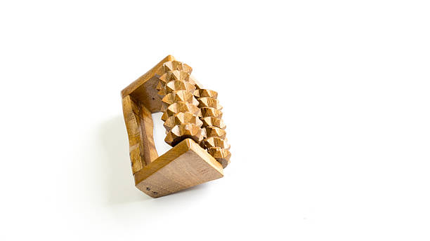 istock Wooden stick and hand roller acupressure therapy massage tool 477889082