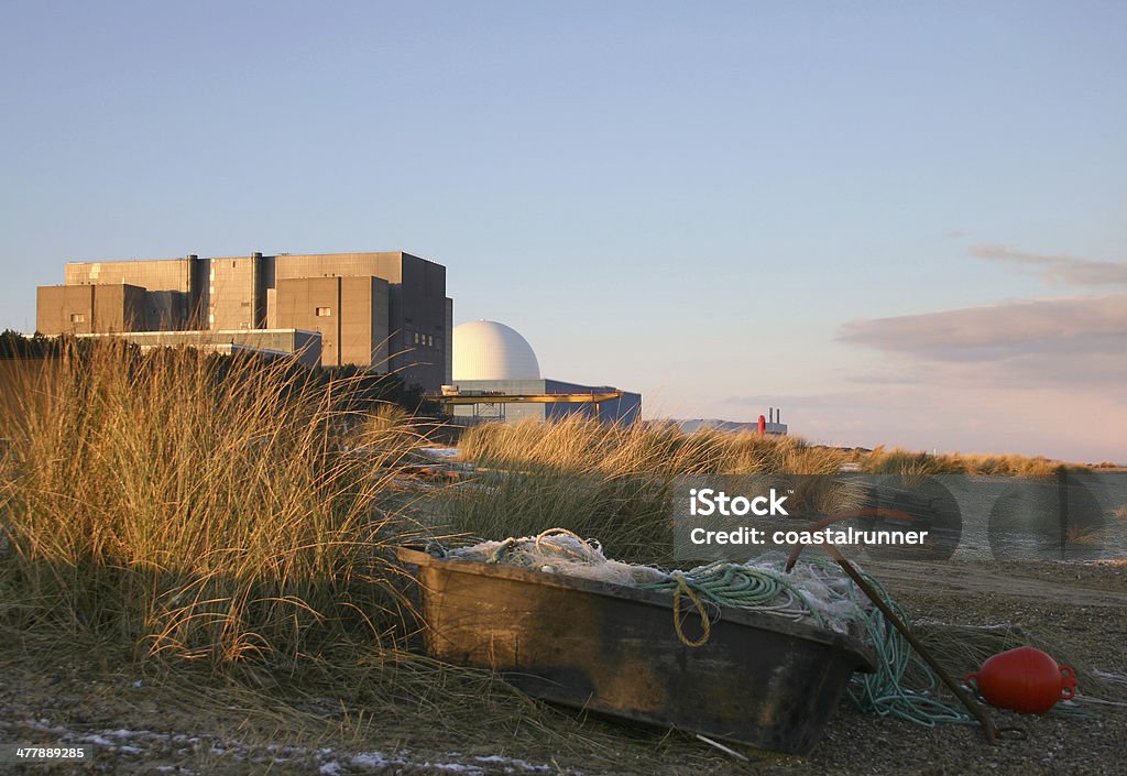 Pôr do sol sobre o Sizewell - Royalty-free Central de Energia Nuclear Foto de stock