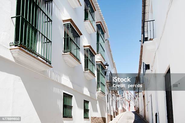 White Narrow Street In Carmona Seville Province Spain Stock Photo - Download Image Now