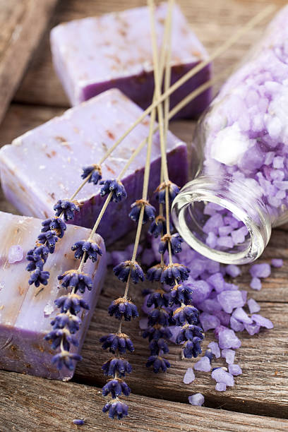 istock Lavender with Soap and Bath Salt 477891619