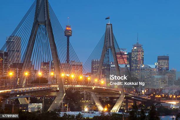 Anzac Bridge Stock Photo - Download Image Now - Glebe Island Bridge, Australia, Blue