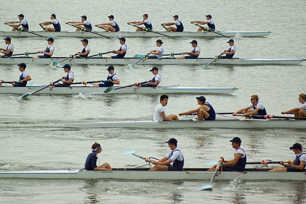 wioślarze homebush bay - rowboat sports team team sport teamwork zdjęcia i obrazy z banku zdjęć