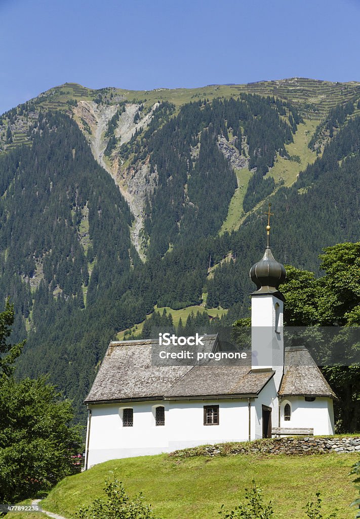 Valley Alps Church in Montafon, Austrian Alps Austria Stock Photo