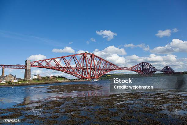Forth Rail Bridge With A Train Scotrail Service In Scotland Stock Photo - Download Image Now