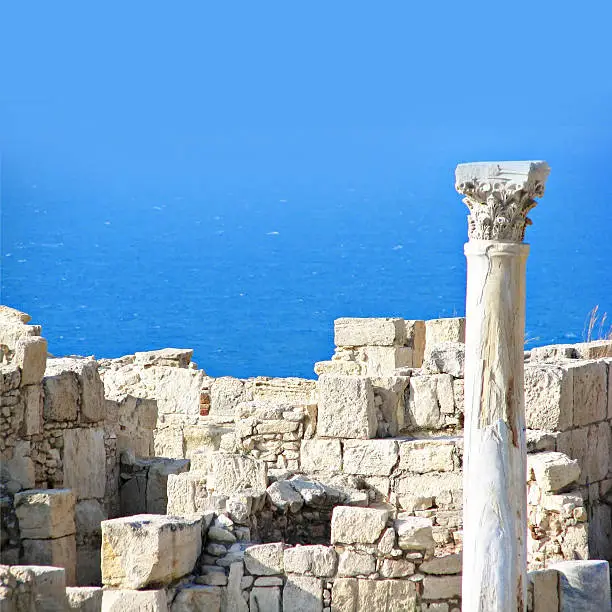 Cyprus, archaeological place front of the sea