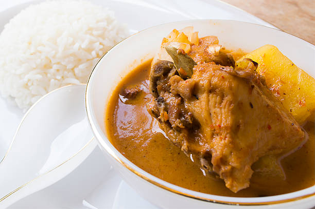 istock Thai food mussaman curry with rice 477894388