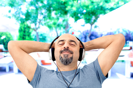 Man listening to the music