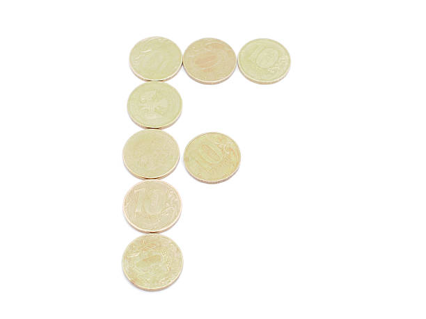 istock Letters of coins on a white background 477895349