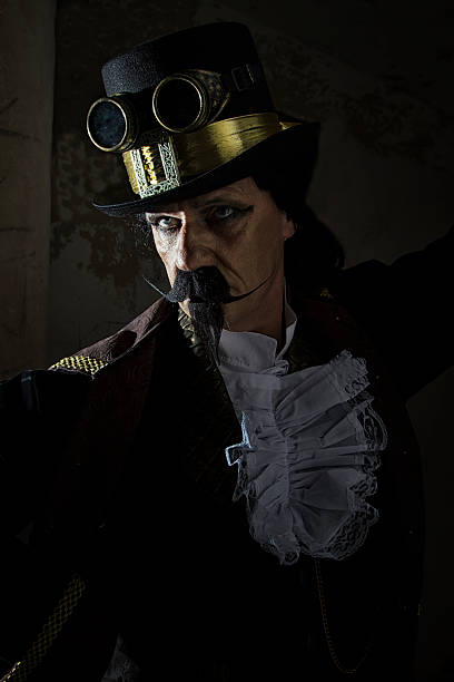 istock Middle aged man dressed in Steampunk clothing 477895818