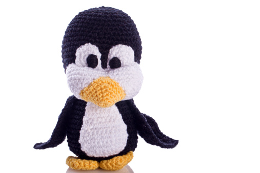 cute black and white penguin stuffed animal