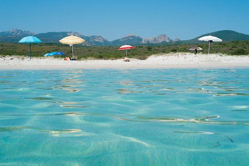 Rena Bianca beach on Emerald coast in North of Sardinia, Italy