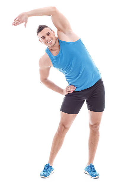 istock Handsome sportsman isolated on white 477898854