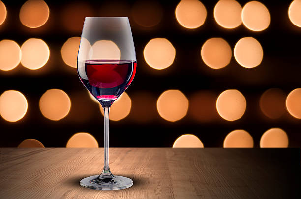 Glass of red wine