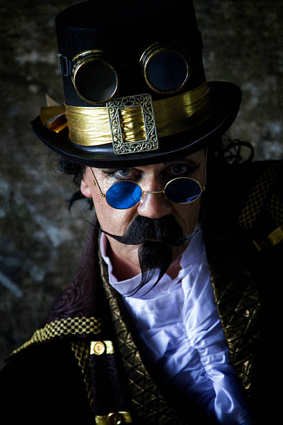 istock Middle aged man in Steampunk costume 477899428