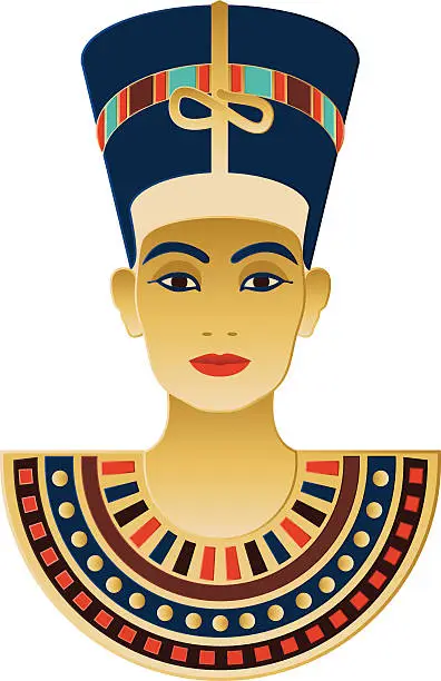 Vector illustration of Egyptian Icon Nefertiti