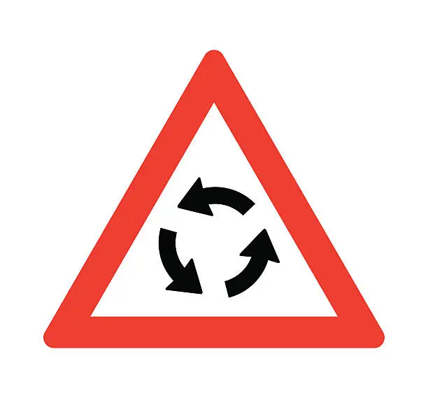 Vector illustration of Roundabout  sign