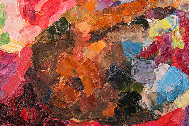 istock Oil painting on canvas. Abstract brushstroke colorful background. 477901093