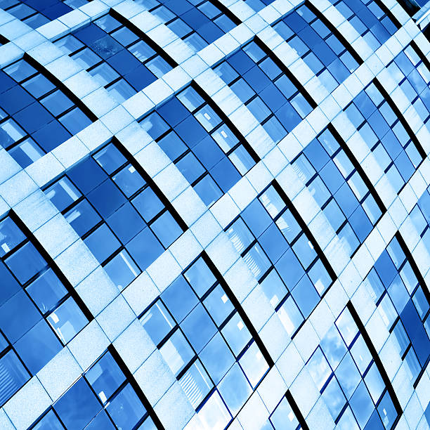 istock Blue abstract crop of modern office 477901533