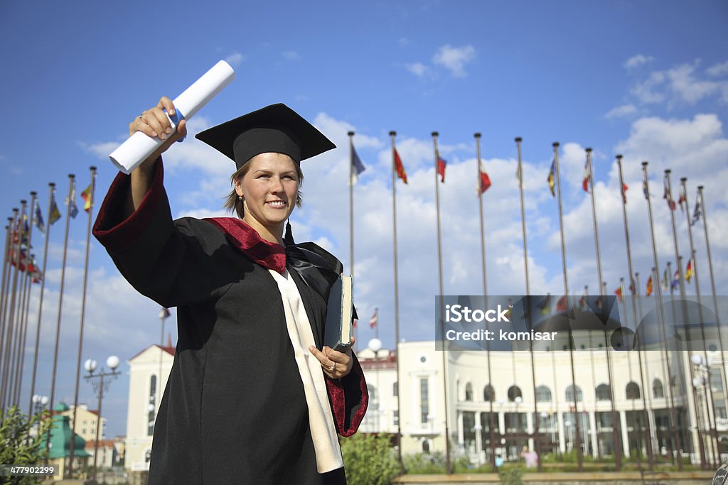 Universidade de graduação com diploma - Foto de stock de 20-24 Anos royalty-free