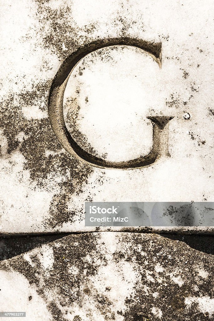 Buchstabe G in Marmor - Lizenzfrei Alphabet Stock-Foto
