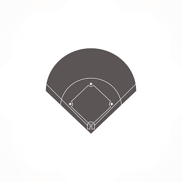 ilustrações, clipart, desenhos animados e ícones de ícone de campo de beisebol - home base base plate baseball umpire