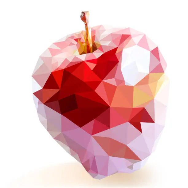 Vector illustration of Red apple