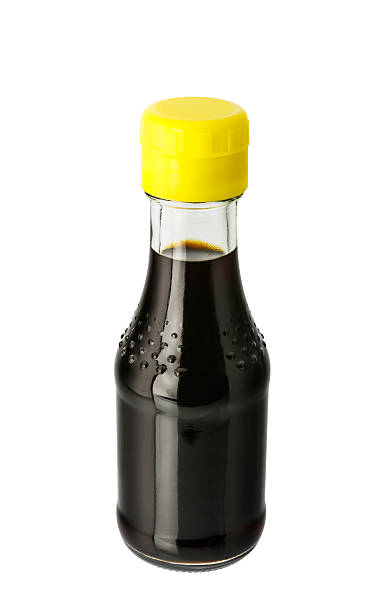 istock Soy sauce in glass bottle 477907121
