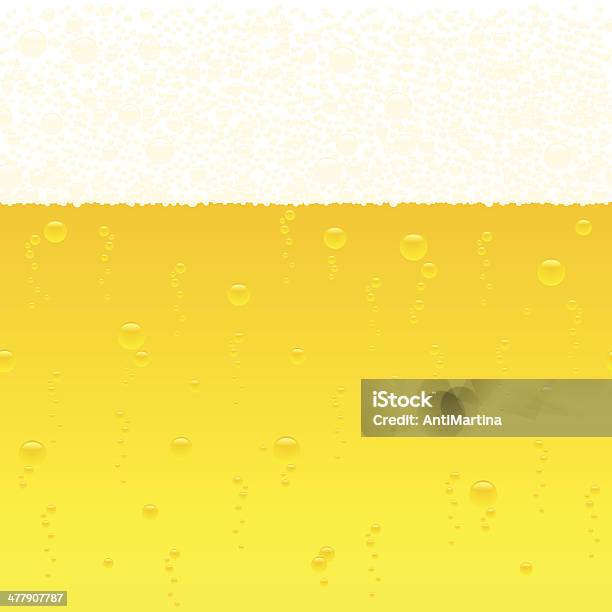 Horizontally Seamless Bubbling Beer Background Stock Illustration - Download Image Now - Abstract, Alcohol - Drink, Backgrounds