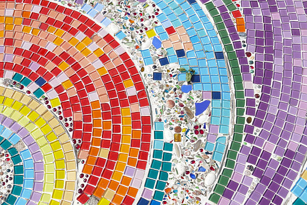 istock the colorful mosaic tile and stone decorating on temple wall 477908276