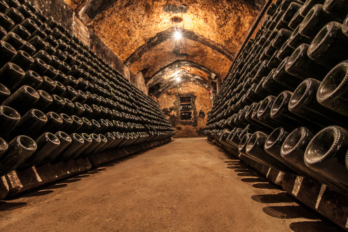 Old wine cellar, with a lot of bottles
