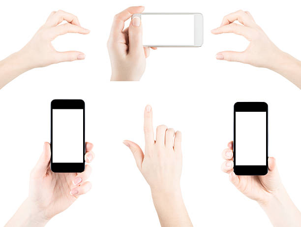 istock Set of isolated gadgets and hands 477909030