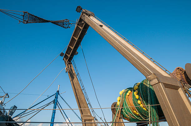 istock Fishing boat equipment in Cambrils harbour 477909431