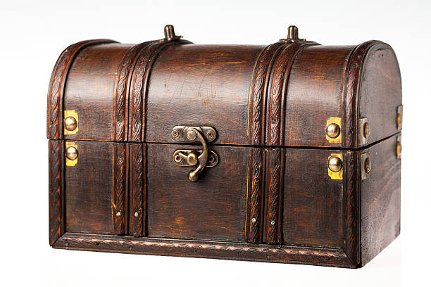 istock Wooden box on white background 477909937