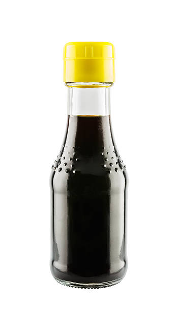 istock Soy sauce in glass bottle 477912013