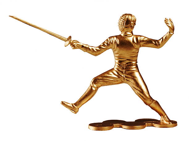 istock Gold Person Fencing 477912188