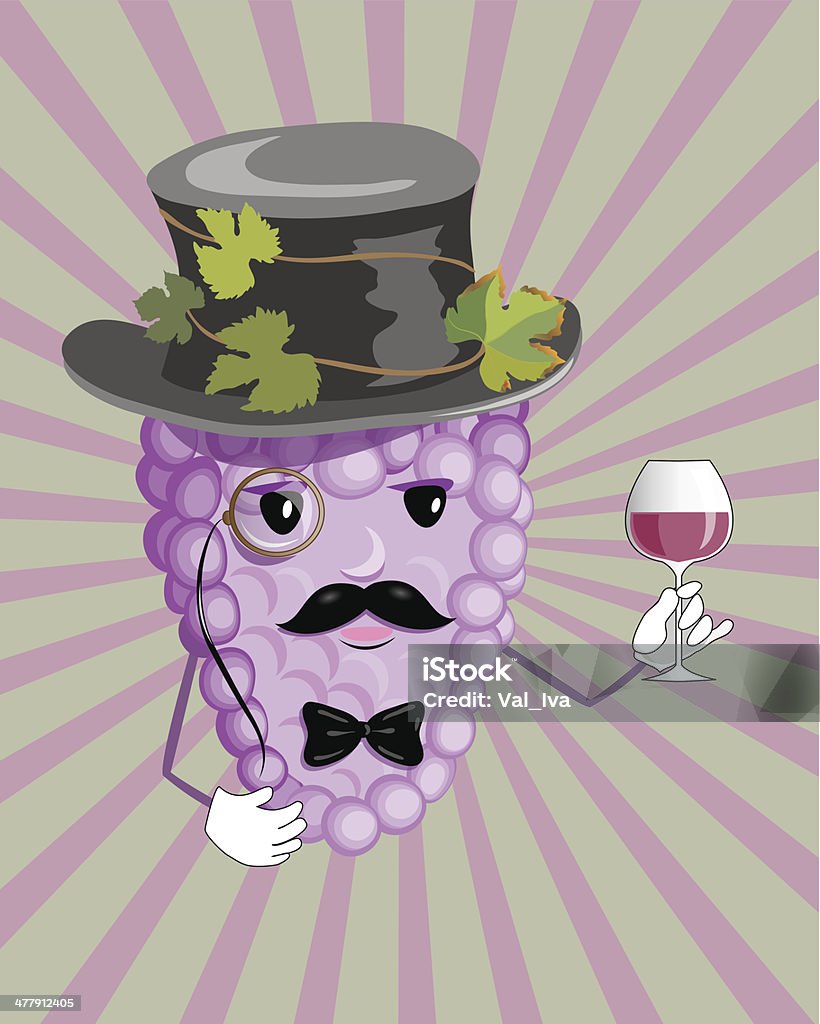 Wino i winogron - Grafika wektorowa royalty-free (Alkohol - napój)
