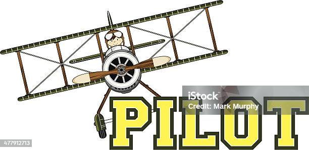 Ww1 Pilot Learn To Read Illustration Stock Illustration - Download Image Now - Adult, Adults Only, Air Force