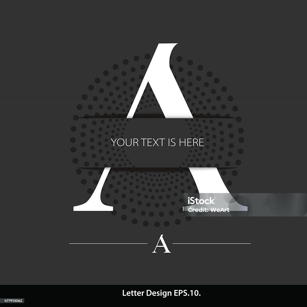 Vector Leter A Letter A Vector Alphabet Inserted Into The Paper Cut Stock Illustration ...