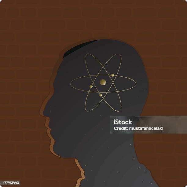 Vetores de Atom Cabeça e mais imagens de Breaking New Ground - Expressão anglo-saxônica - Breaking New Ground - Expressão anglo-saxônica, Buraco, Cabeça Humana