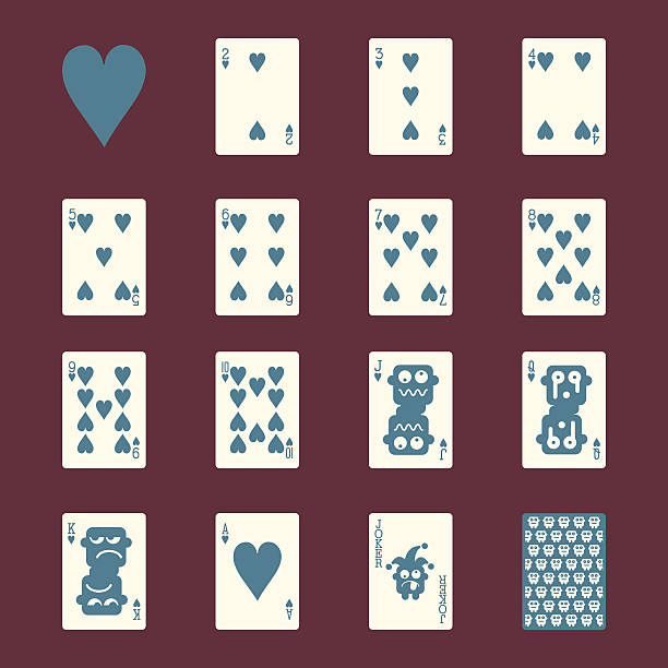 ilustraciones, imágenes clip art, dibujos animados e iconos de stock de corazón de tarjeta de traje tocando iconos-color serie/eps10 - jack of hearts jack cards heart shape