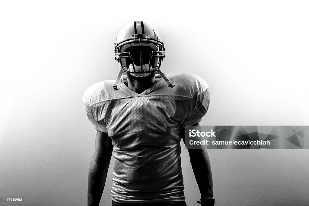 American Football RunningBack Power The power of the american football player before the game. American Football - Sport Stock Photo