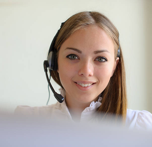 istock girl of the operator 477914283
