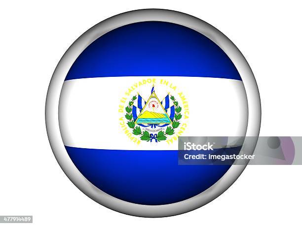 Bandera Nacional De El Salvador Tipo De Botón Foto de stock y más banco de imágenes de Bandera - Bandera, Bandera nacional, Círculo
