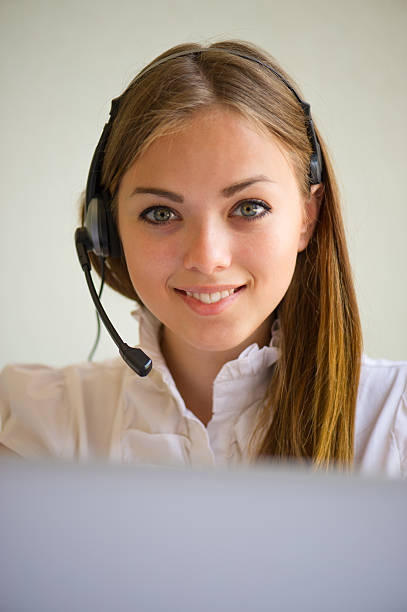 istock girl of the operator 477915093